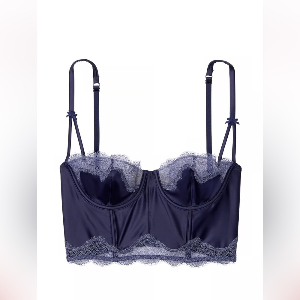 Unlined Long Line Balconette Bra.